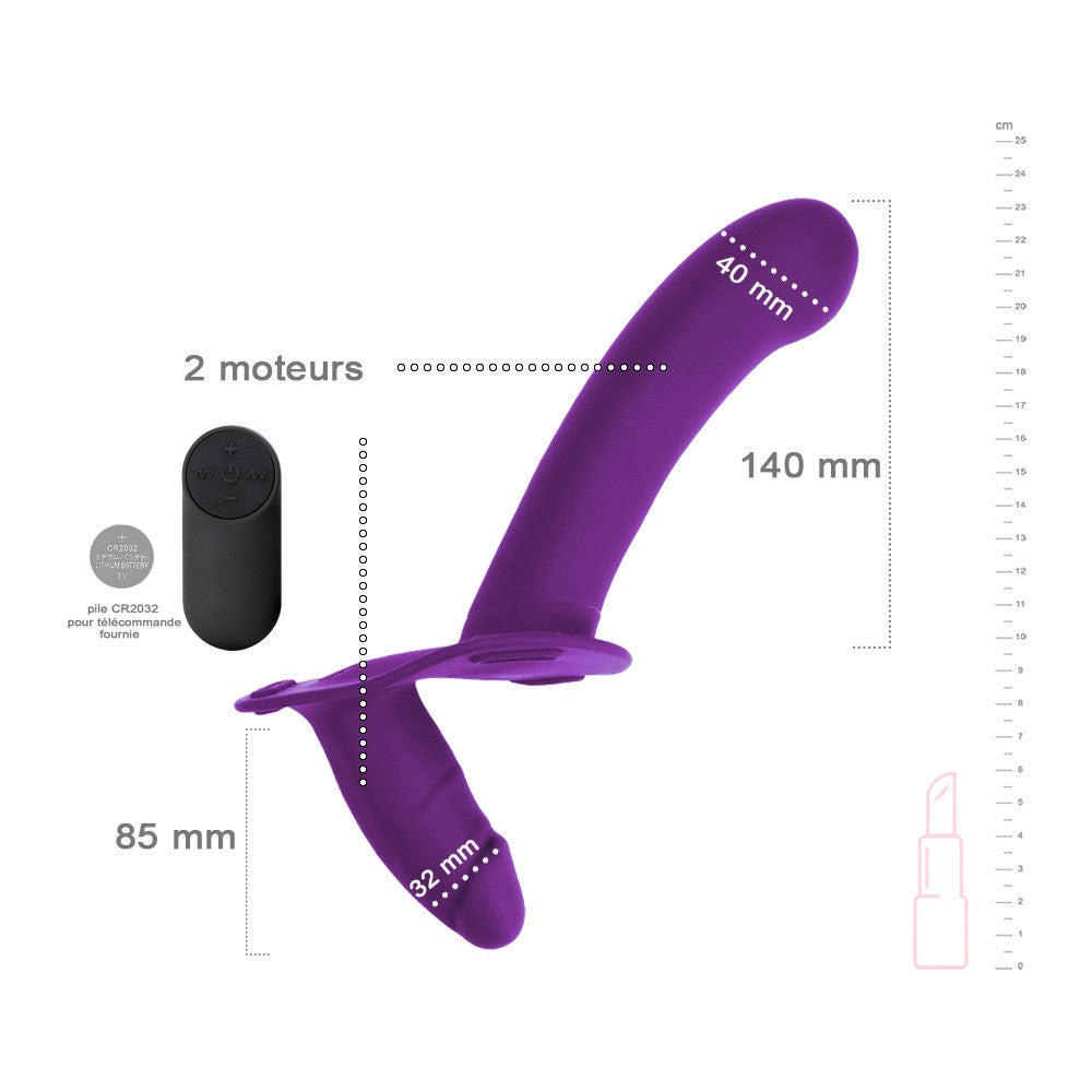 Gode Ceinture Vibrant Double