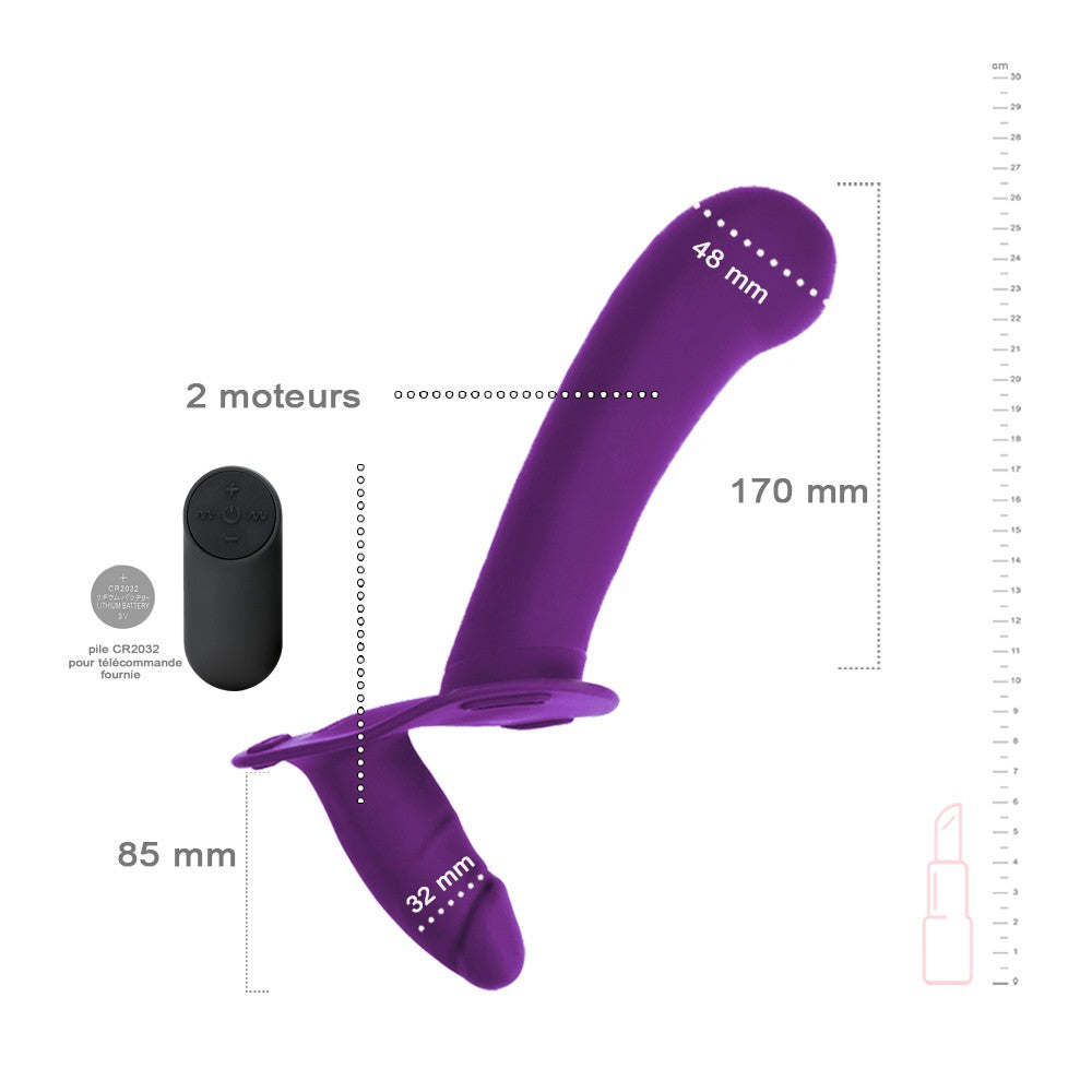 Gode Ceinture Vibrant Double