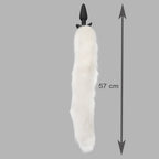 Plug anal vibrant avec fourrure