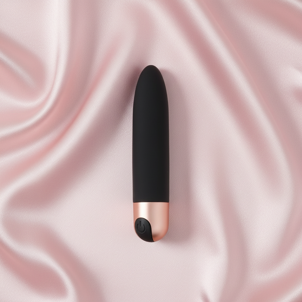 Stimulateur Clitoridien sur fond de soie rose